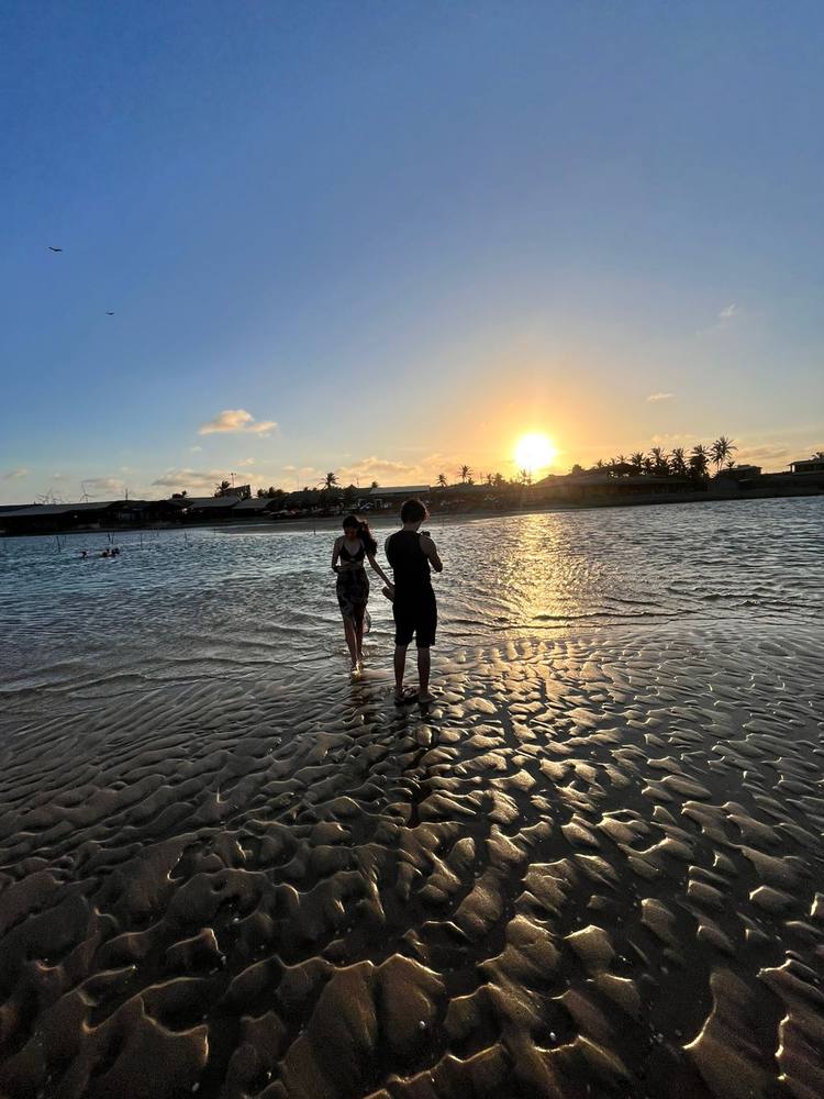 Pôr do sol na lagoa